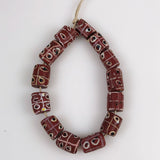  Red Tic Tac Toe African Trade Beads