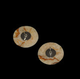 vintage tiger coral earrings
