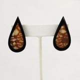 Tiger Coral Tear Drop Earrings