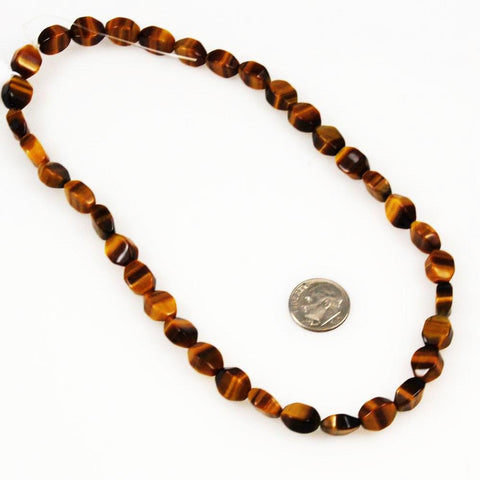 Tiger's Eye Fancy Oval Gemstone Strand