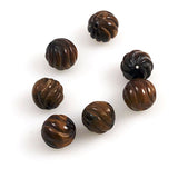 Tiger's Eye Fluted Gemstone 12mm Beads