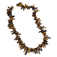 Tiger's Eye Beads Tooth Gemstone Strand