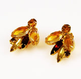 Delizza & Elster Topaz Rhinestone Earrings