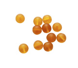 Matte Topaz Round Beads Vintage Czech