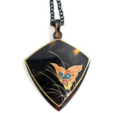 Tortoise Painted Butterfly Necklace