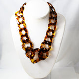 Tortoise Chain Lucite Necklace Vintage