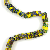 African Trade Bead Necklace Yellow