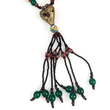 Boule Heart African Trade Beads Necklace
