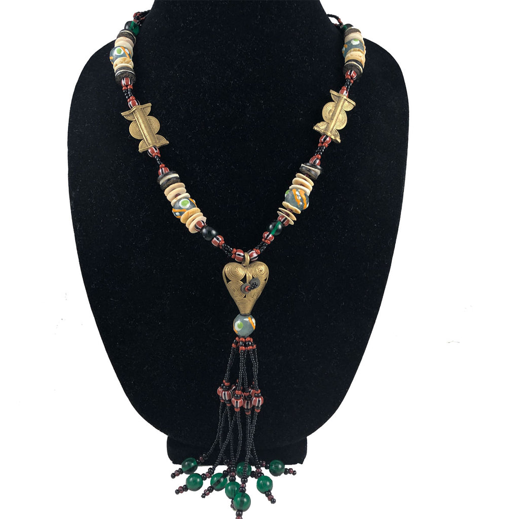 Glass & Boule African Trade Beads Necklace
