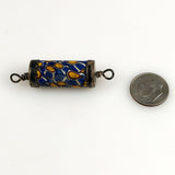 Millefiori Egg Yolk Trade Bead Silver 