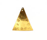 Back of Tri-Metal Embossed Triangular Pendant