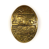 brass floral pendant