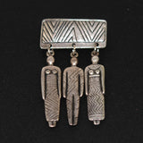 Silver Tribal Vintage Brooch 