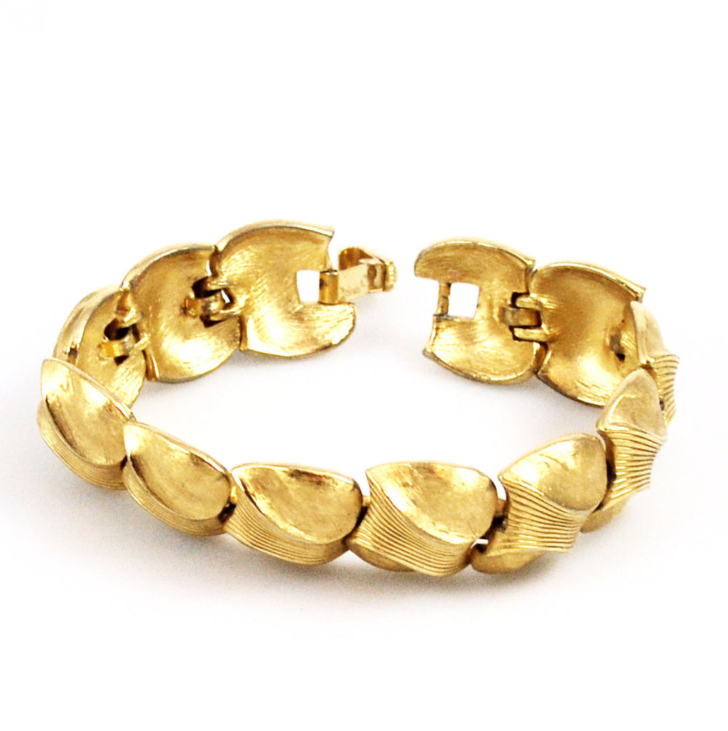 Trifari Gold Wavy Bracelet Vintage