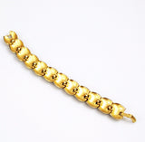 Back of Trifari Gold Wavy Bracelet Vintage