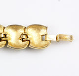 Trifari Signature on Gold Wavy Bracelet Vintage