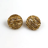 Trifari Gold Vintage Clip On Earrings