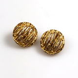 Trifari Gold Vintage Clip On Earrings