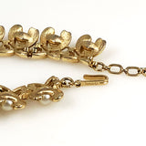 Trifari Gold & Rhinestone Necklace Vintage