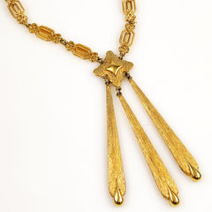 Trifari Gold Pendant Necklace Vintage