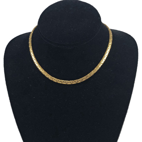 Trifari Gold Choker Necklace Vintage