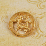 Trifari Gold Sagittarius Brooch Vintage