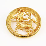 Trifari Gold Sagittarius Brooch Vintage