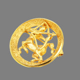 Trifari Gold Sagittarius Brooch Vintage