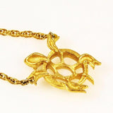 Trifari Gold Turtle Necklace Vintage