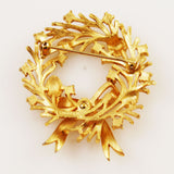 Trifari Gold Tone Wreath Brooch 