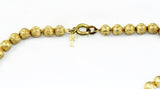Trifari Gold Textured Bead Necklace Vintage