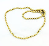 Trifari Gold Bead Necklace Vintage 6mm