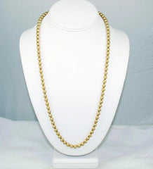 Trifari Gold Bead Necklace Vintage 6mm