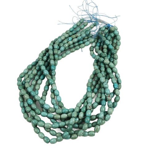 Turquoise Barrel Beads Oval Gemstones