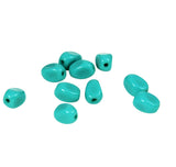 Turquoise Blue Glass Twist Beads - Vintage