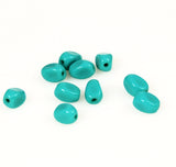 Turquoise Blue Glass Twist Beads - Vintage