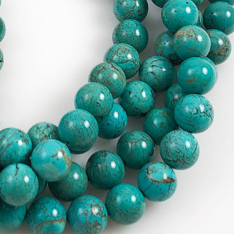 Blue Turquoise Round Beads 12mm