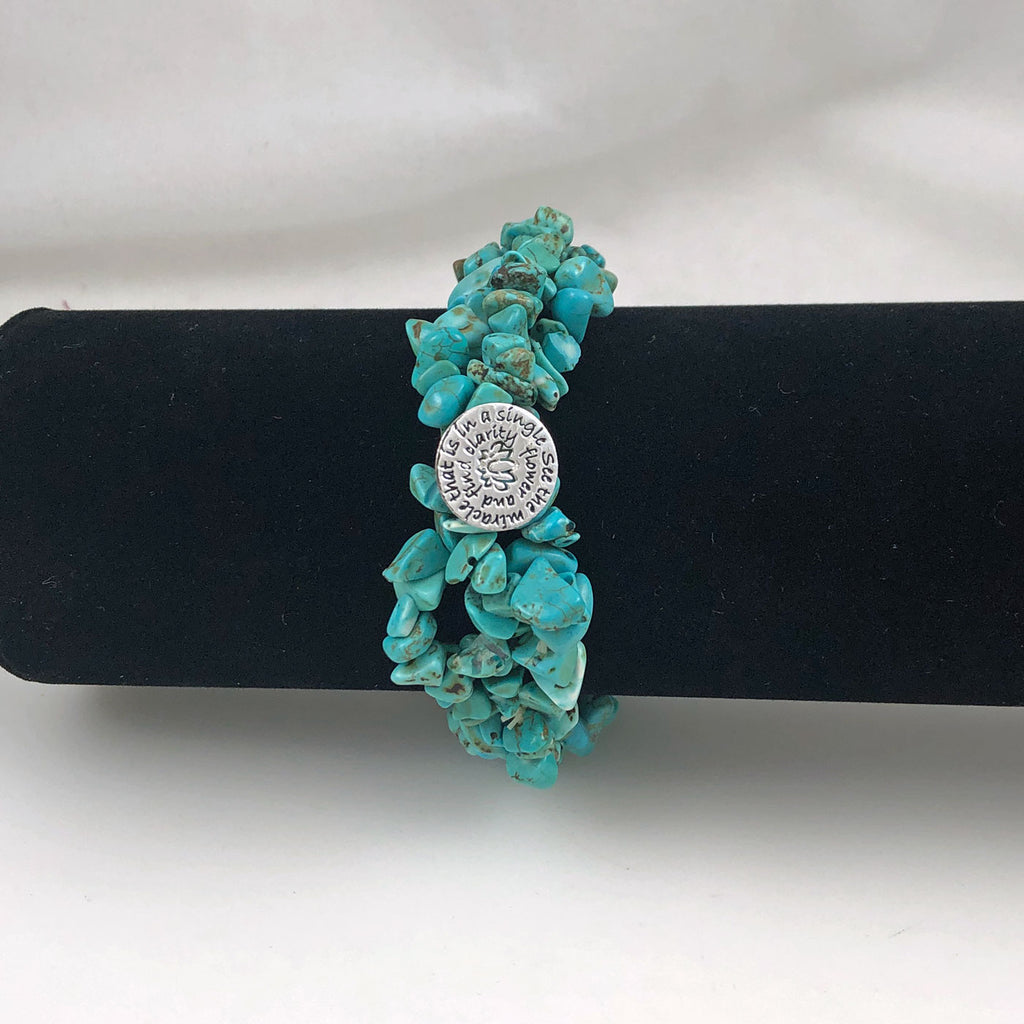 Turquoise & Sterling Find Clarity Bracelet
