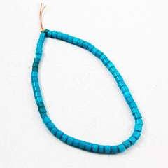 Antique Bohemian Turquoise Crow Glass Trade Beads 5mm