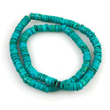 Genuine Turquoise Heishi Beads 7mm