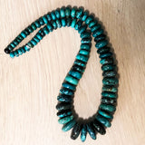 Natural Turquoise Graduated Rondelle Beads