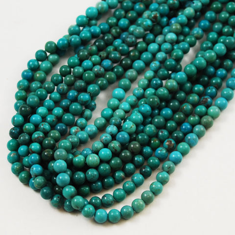 Natural Turquoise Round Beads 4mm American