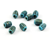 Turquoise Blue Beehive Beads Vintage