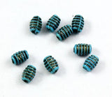 Turquoise Blue Beehive Beads Vintage