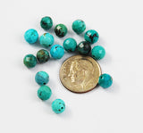 Faceted Turquoise 5mm Round Beads - Natural