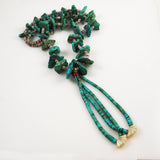 Turquoise Heishi and Jacla Necklace