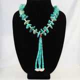 Antique Turquoise Heishi and Jacla Necklace