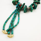 Turquoise Heishi and Jacla Necklace