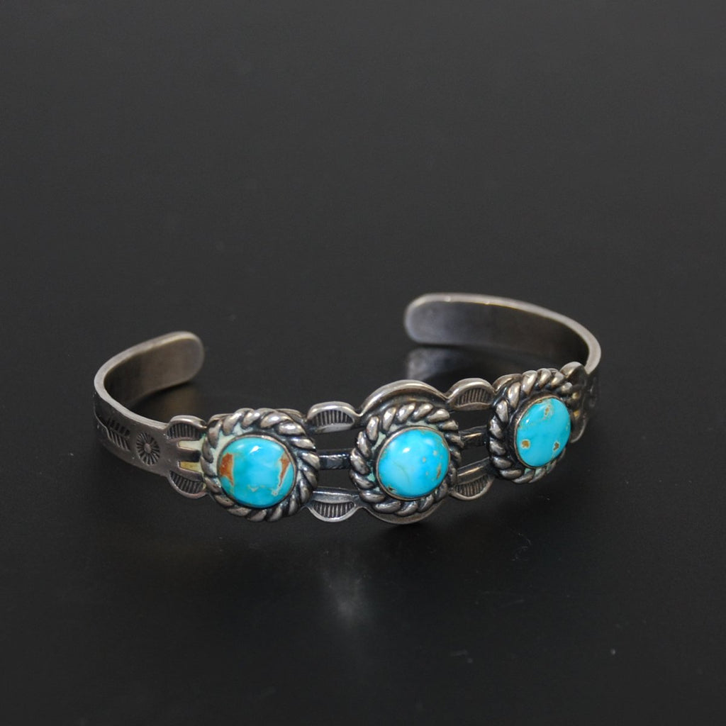 Native American Sterling Turquoise Bracelet