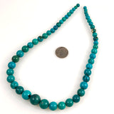 Natural Natural Turquoise Graduated Round Beads American